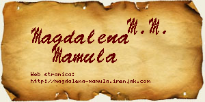 Magdalena Mamula vizit kartica